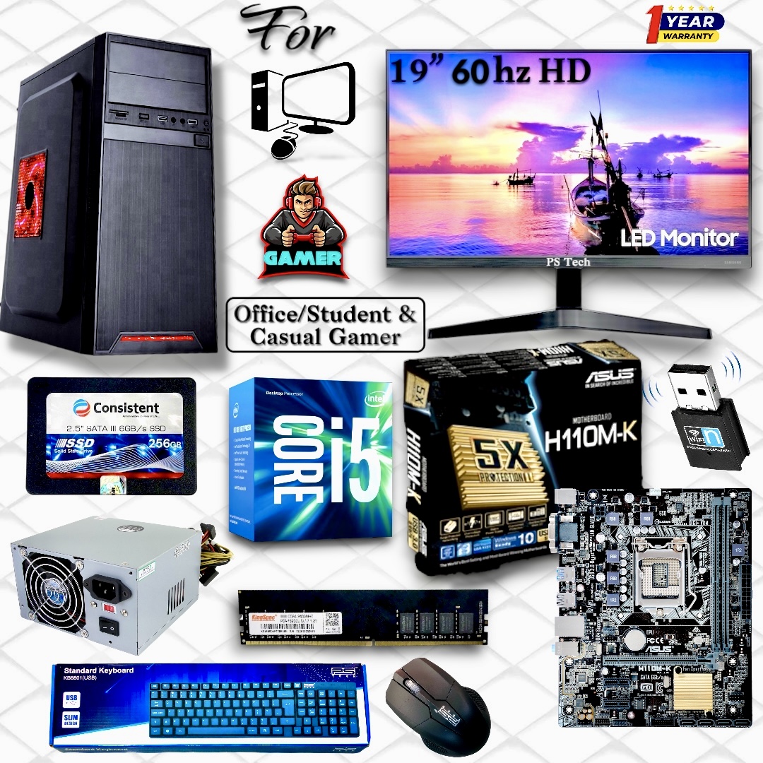 Intel Core i5 6th Gen Processor Computer Set